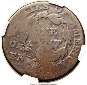 image for: 1810 1C -- Double Struck -- Good 4 NGC. S-282, B-3, R.2. Our EAC Grade Good 4....