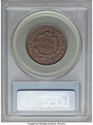 image for: 1810 1C MS64 Brown PCGS. S-285, B-2, R.2. Our EAC Grade AU55. ...