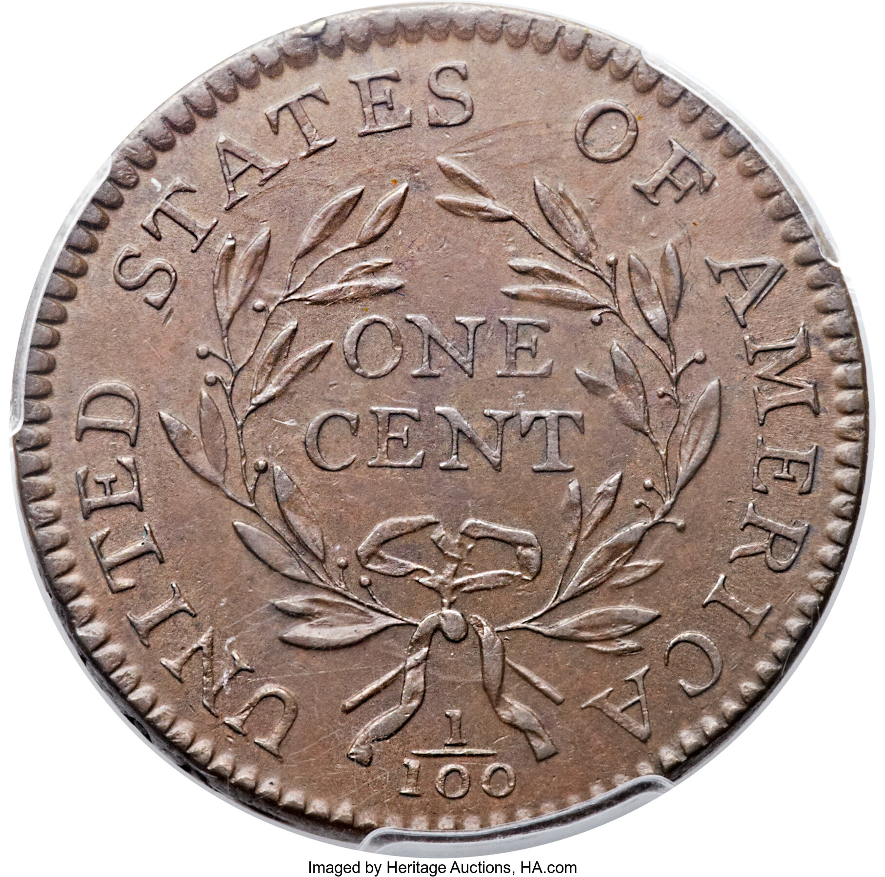 image for: 1794 1C Head of 1795, S-67, B-59, R.3, MS62 Brown PCGS. CAC....