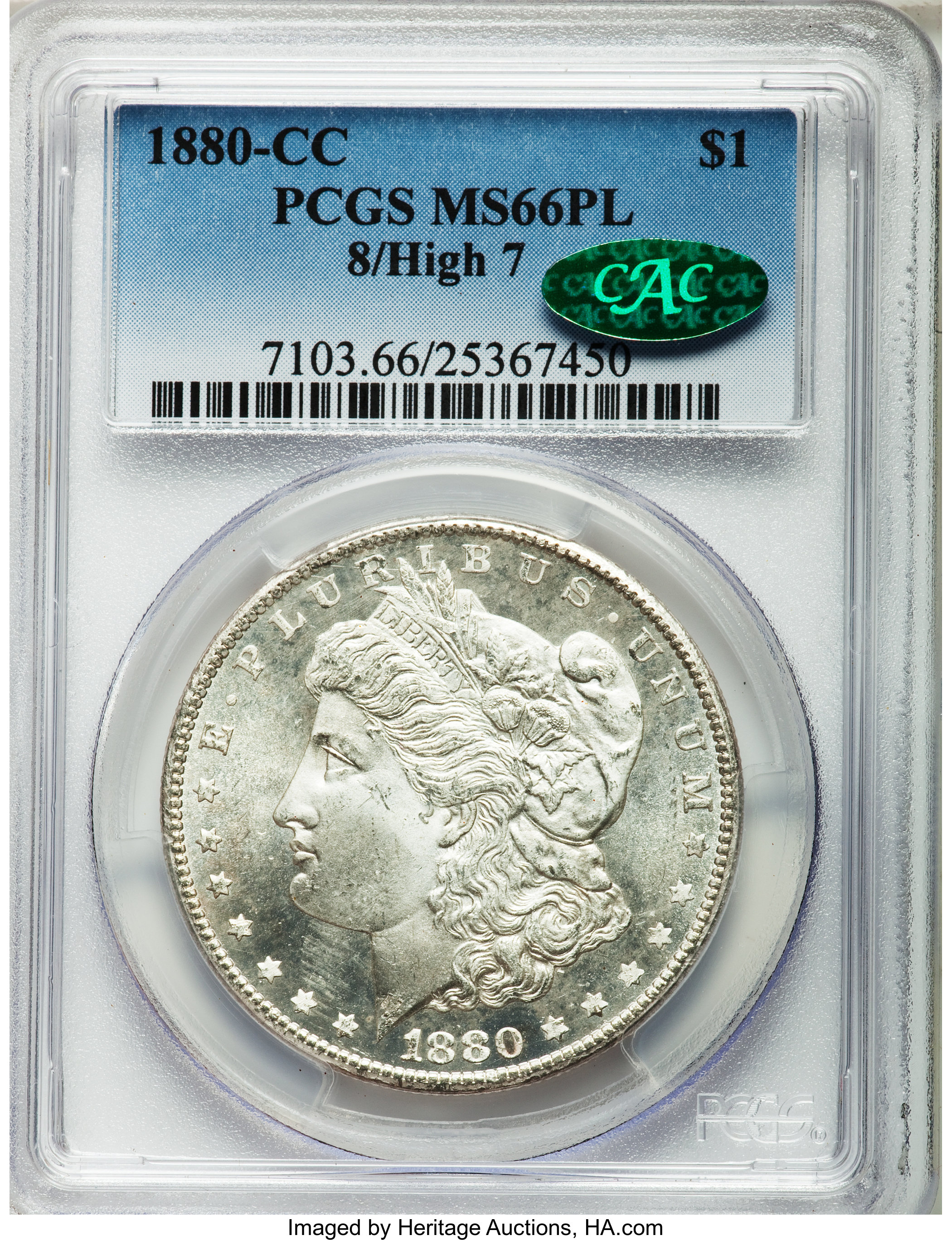 1880-CC $1  8/High 7 MS PL MS66 PL thumbnail 5