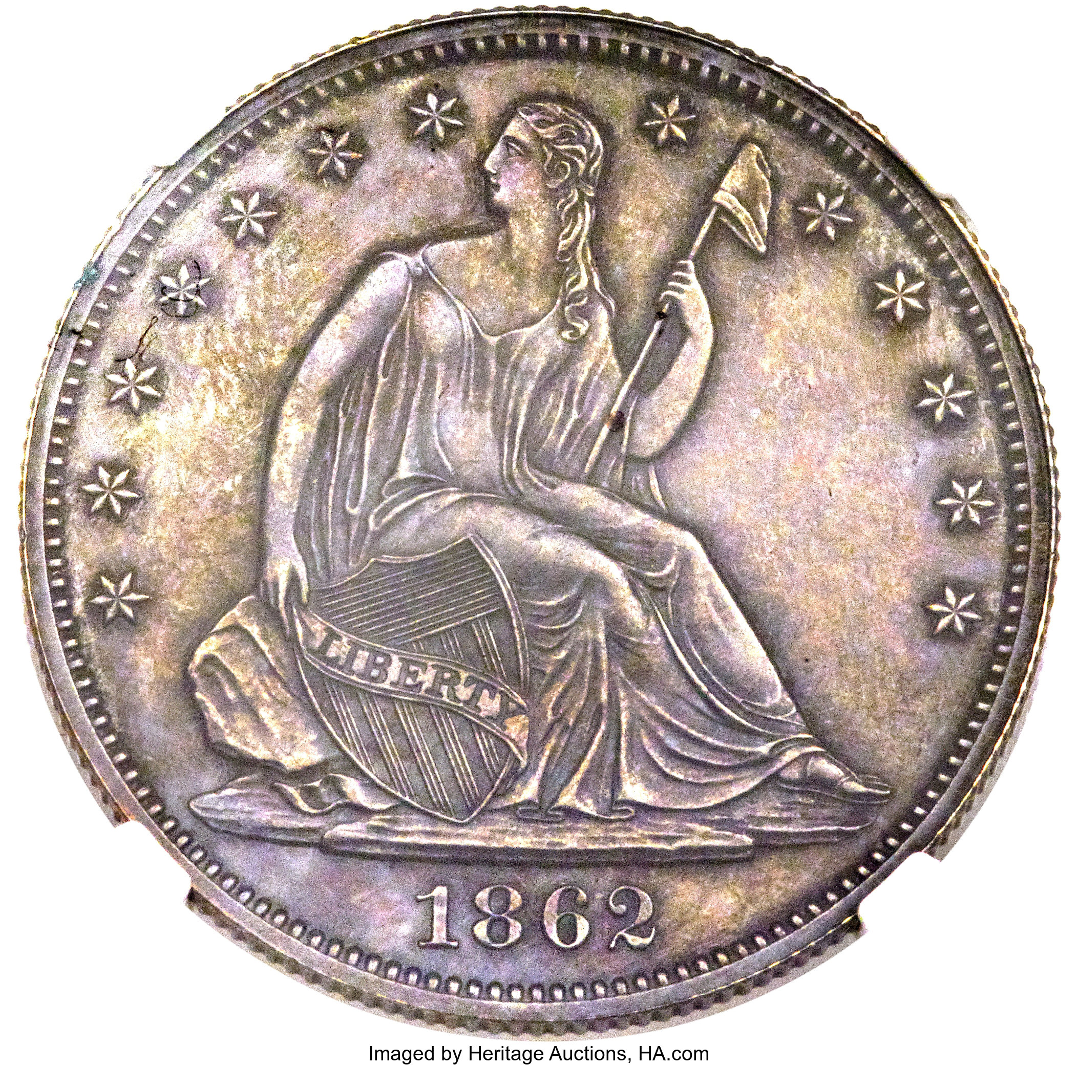 image for: 1862 50C Half Dollar, Judd-296, Pollock-354, High R.6, PR64 Brown NGC....