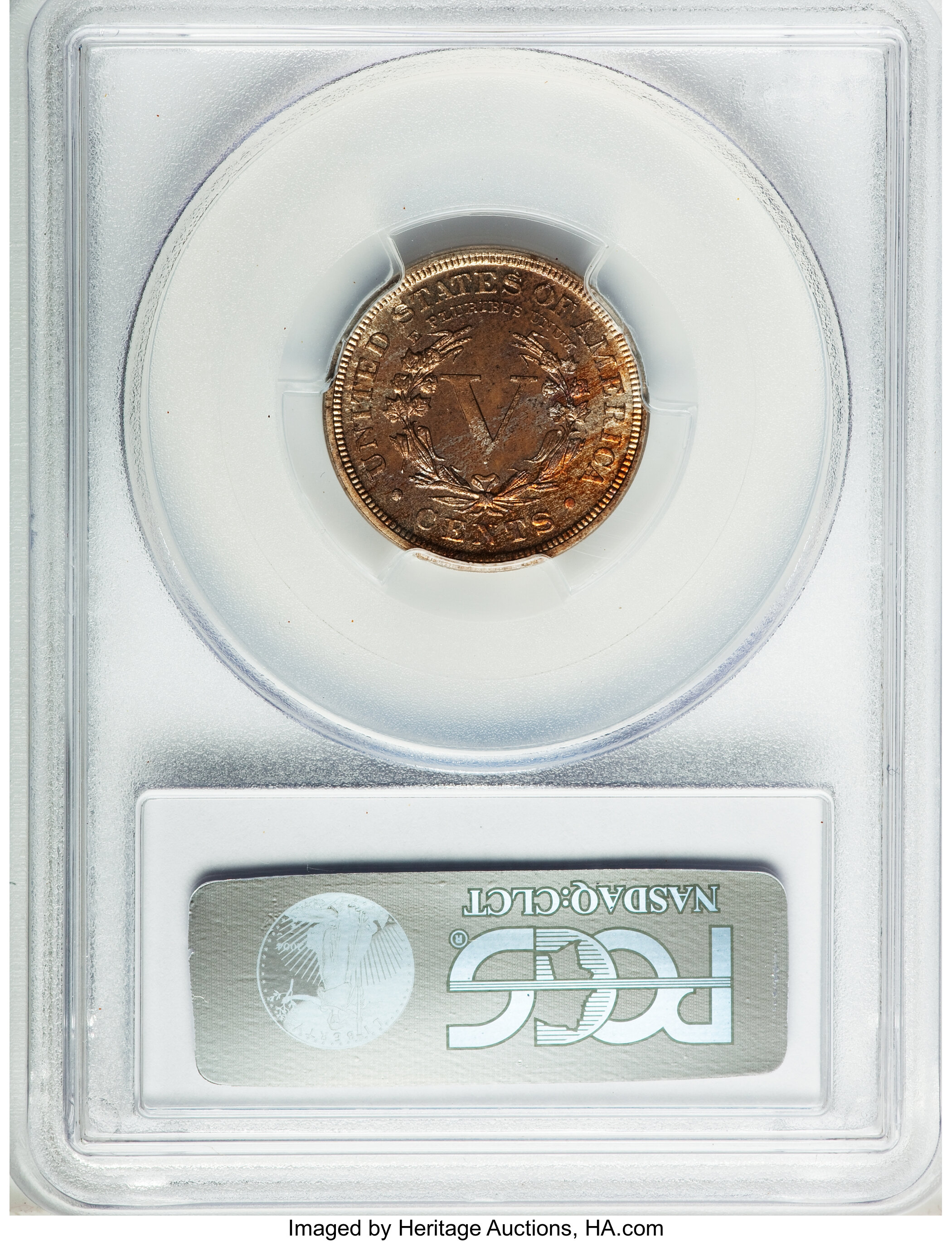 1889 5c AU53 CAC thumbnail 11