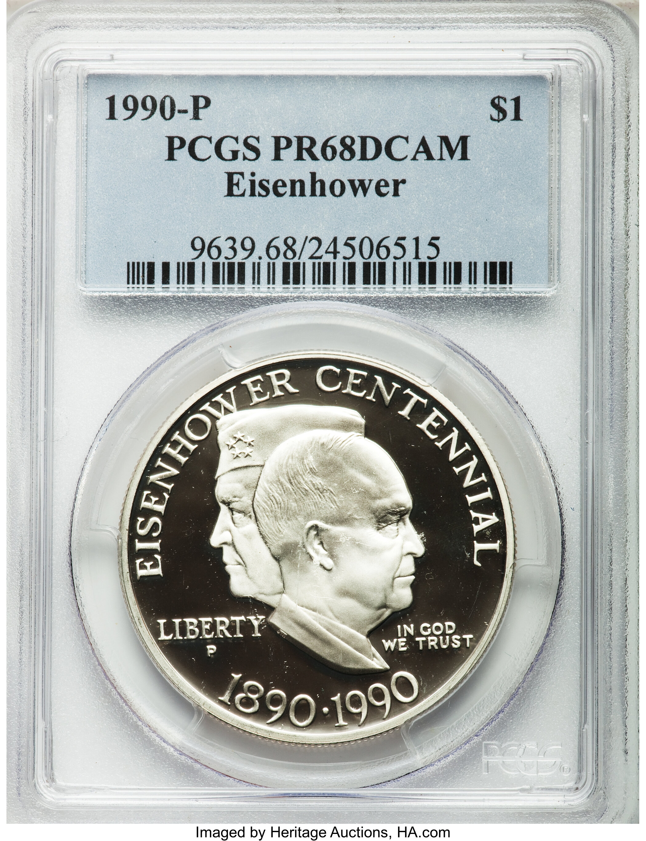 1990 P Eisenhower Centennial Silver dollar PR Values | Greysheet