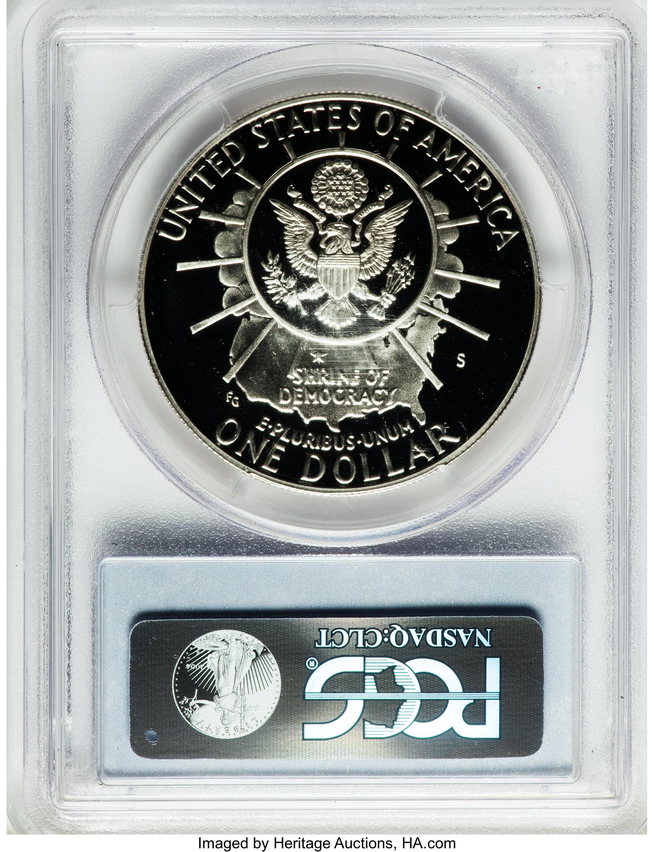 1991-S S$1 Mount Rushmore Golden Anniversary PR DCAM OGP thumbnail 26