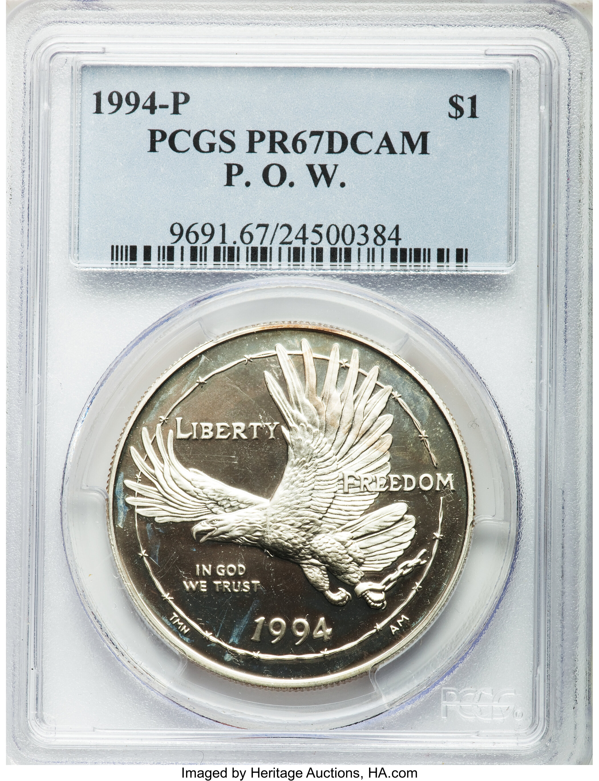 1994-P S$1 U.S. Prisoner of War Museum PR DCAM PR67 DCAM thumbnail 4