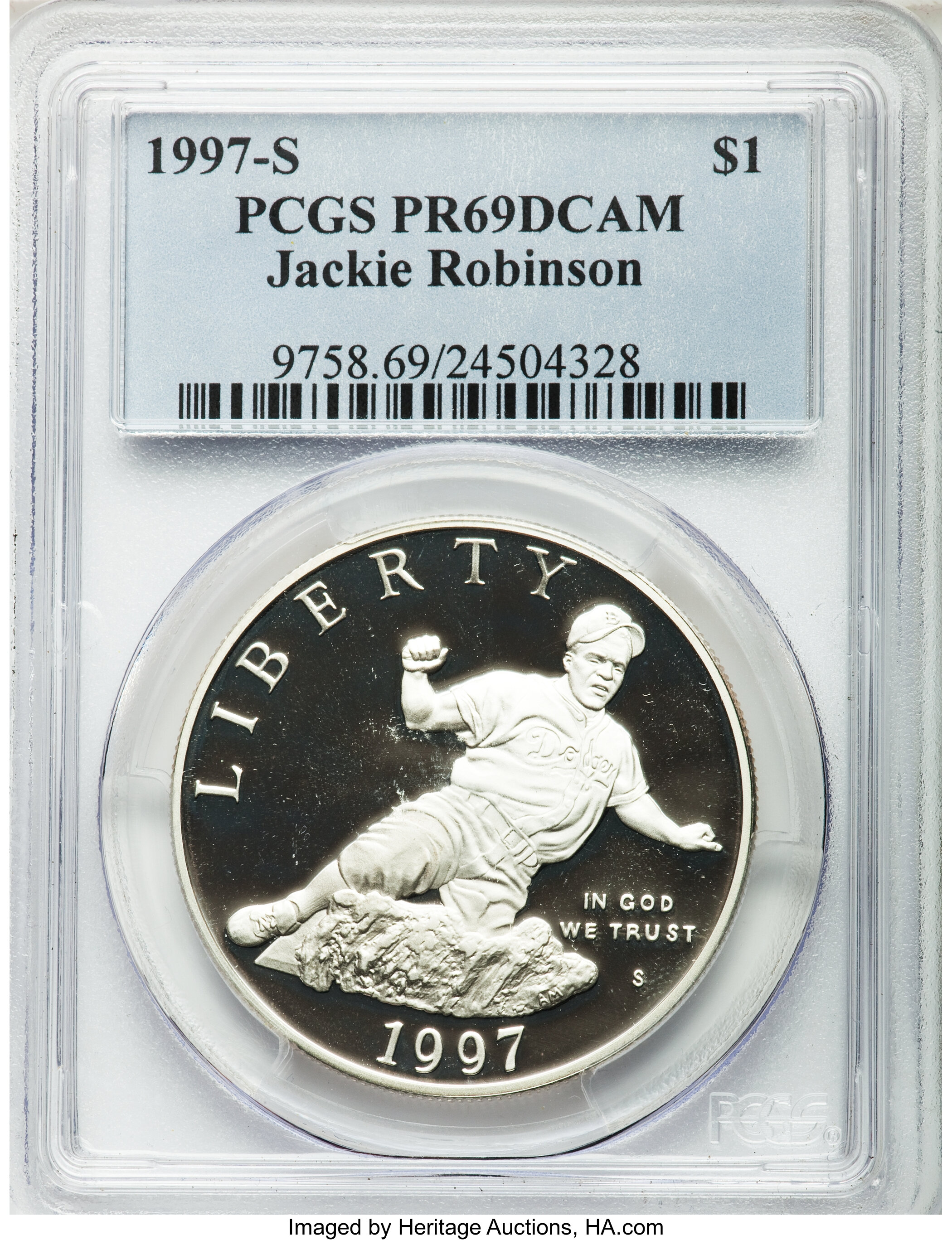 1997-S S$1 Jackie Robinson PR DCAM PR69 DCAM thumbnail 16