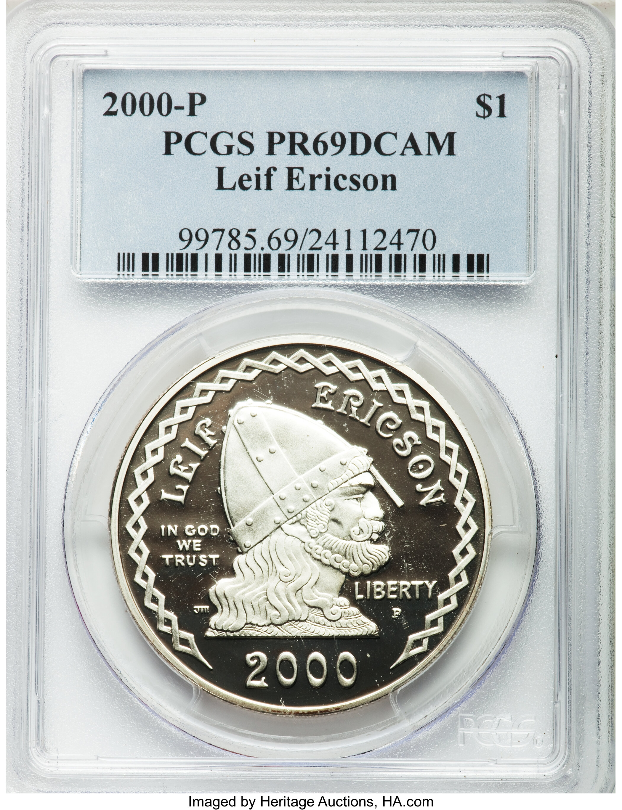 2000-P S$1 Leif Ericson Millennium PR DCAM PR69 DCAM thumbnail 18