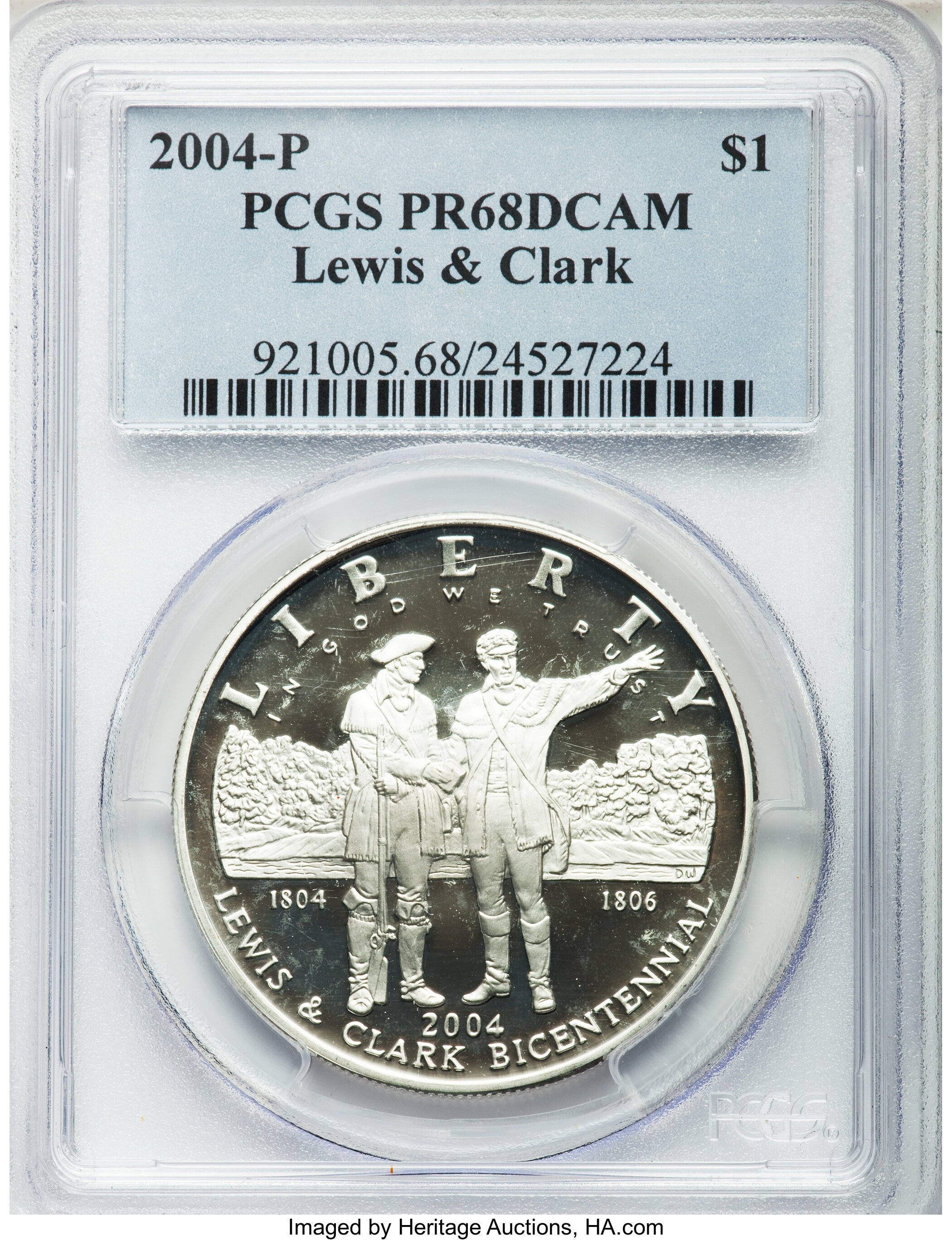 2004-P S$1 Lewis and Clark Bicentennial PR DCAM PR68 DCAM thumbnail 4