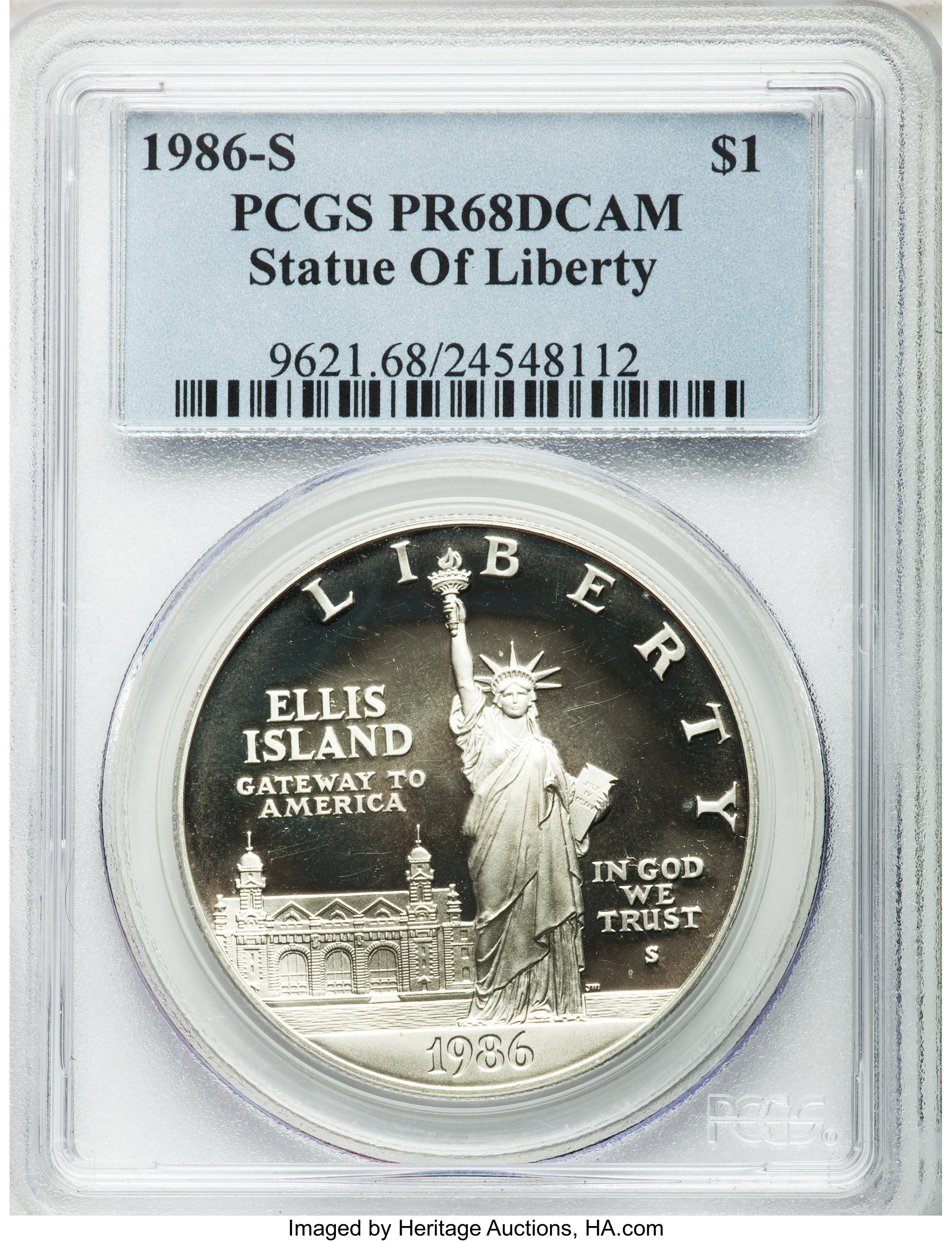 1986-S S$1 Statue of Liberty PR DCAM PR68 DCAM thumbnail 4