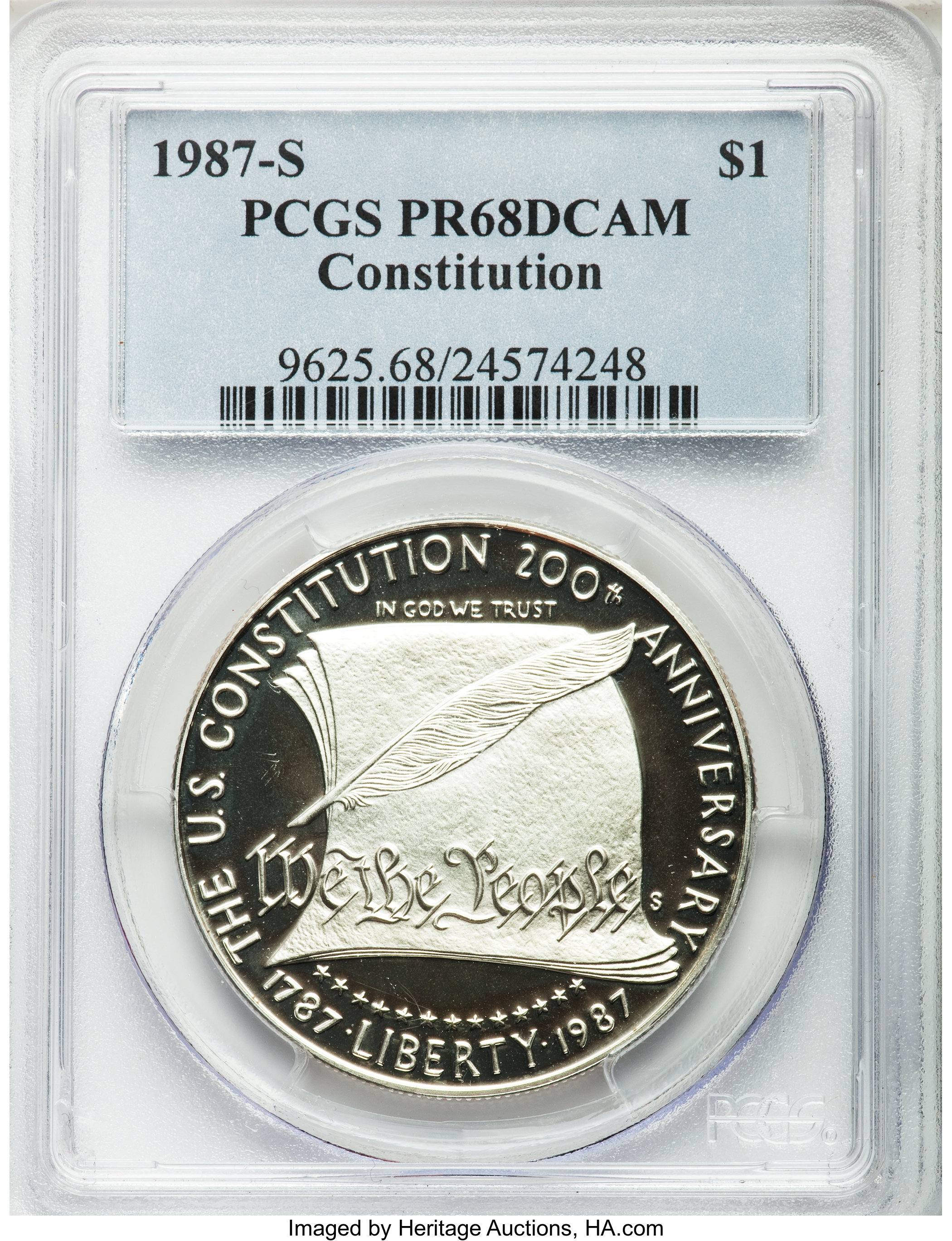 1987-S S$1 Constitution Bicentennial PR DCAM PR68 DCAM thumbnail 8