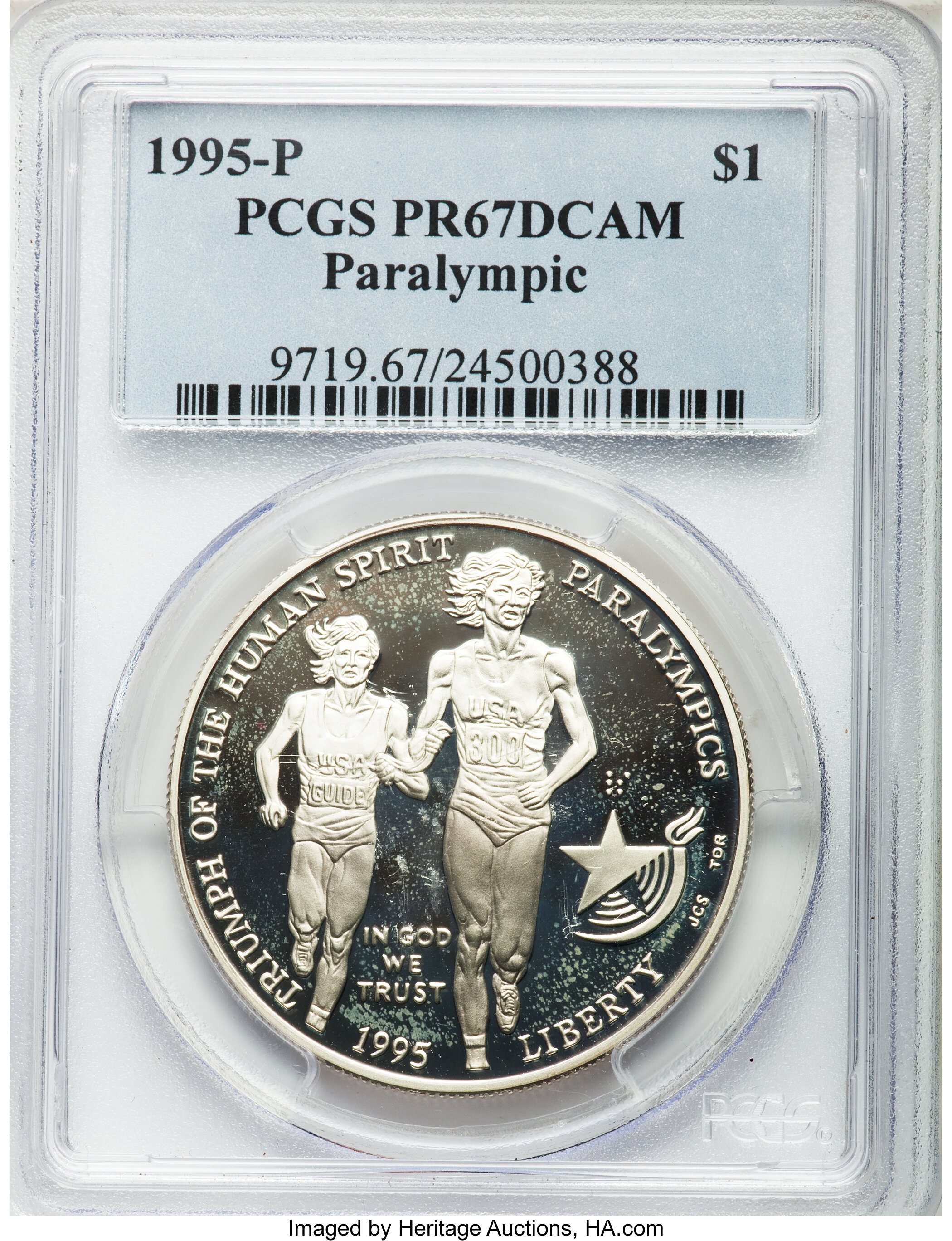 1995-P S$1 Paralympics Blind Runner PR DCAM PR66 DCAM thumbnail 4