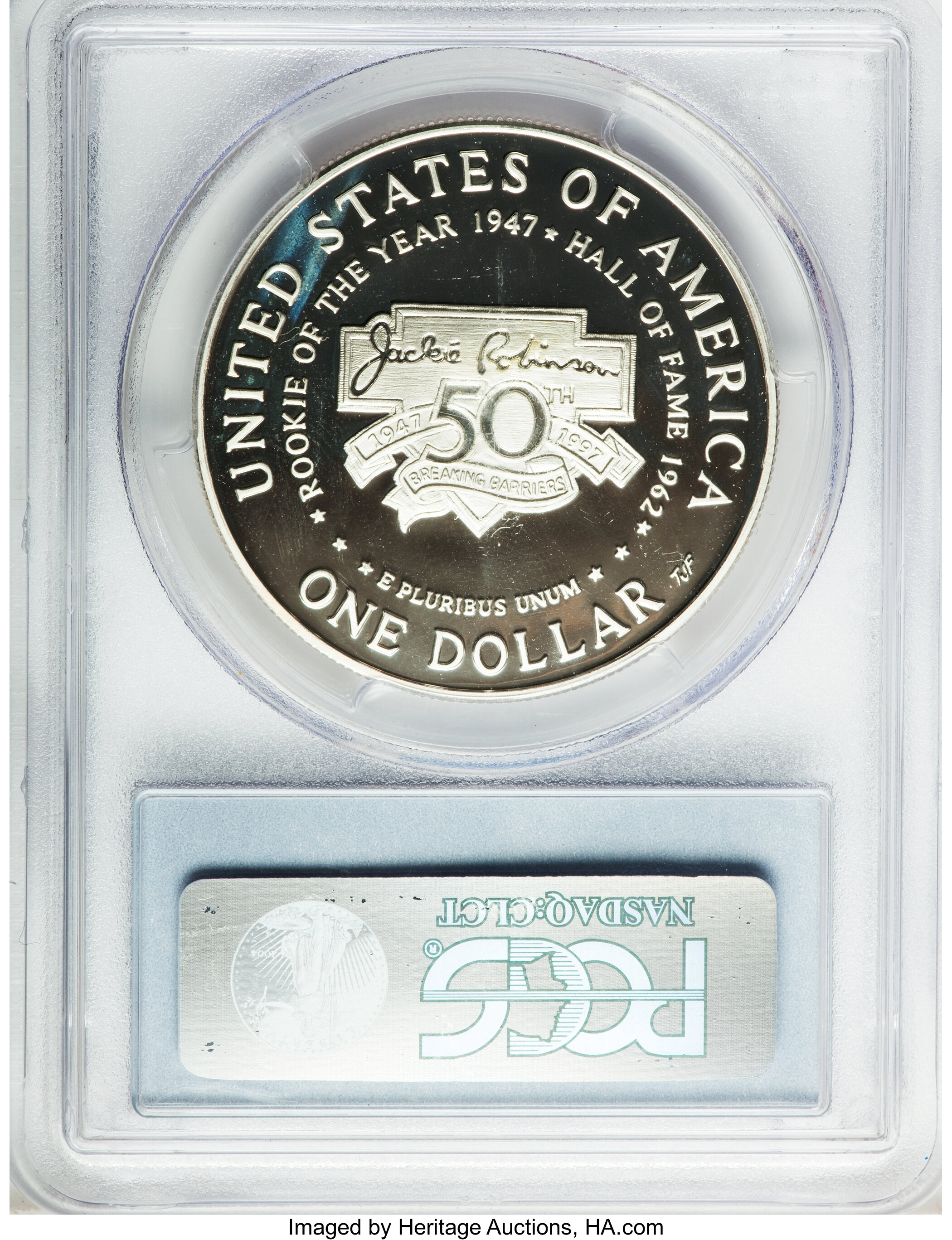 1997-S S$1 Jackie Robinson PR DCAM PR68 DCAM thumbnail 5