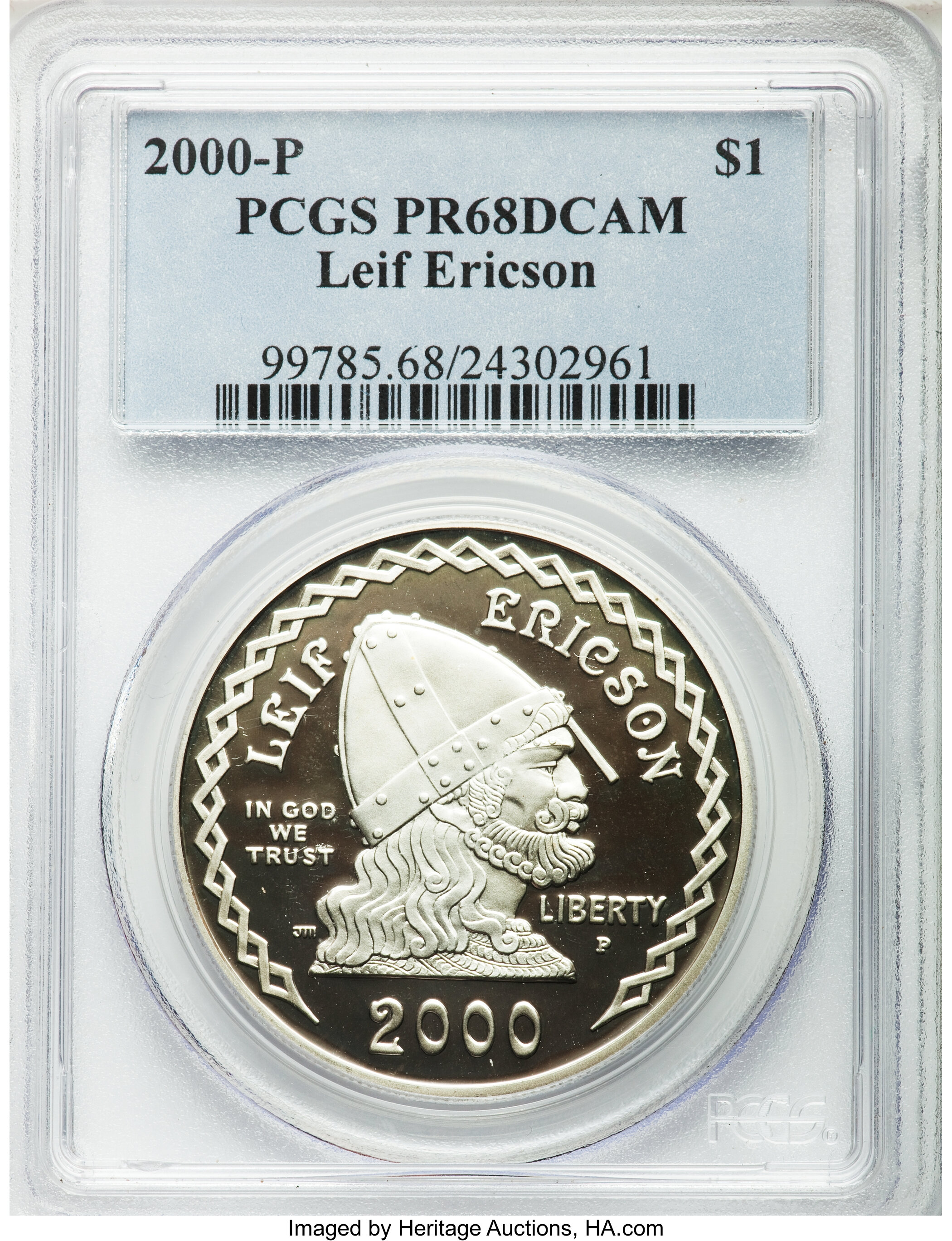 2000-P S$1 Leif Ericson Millennium PR DCAM PR68 DCAM thumbnail 4