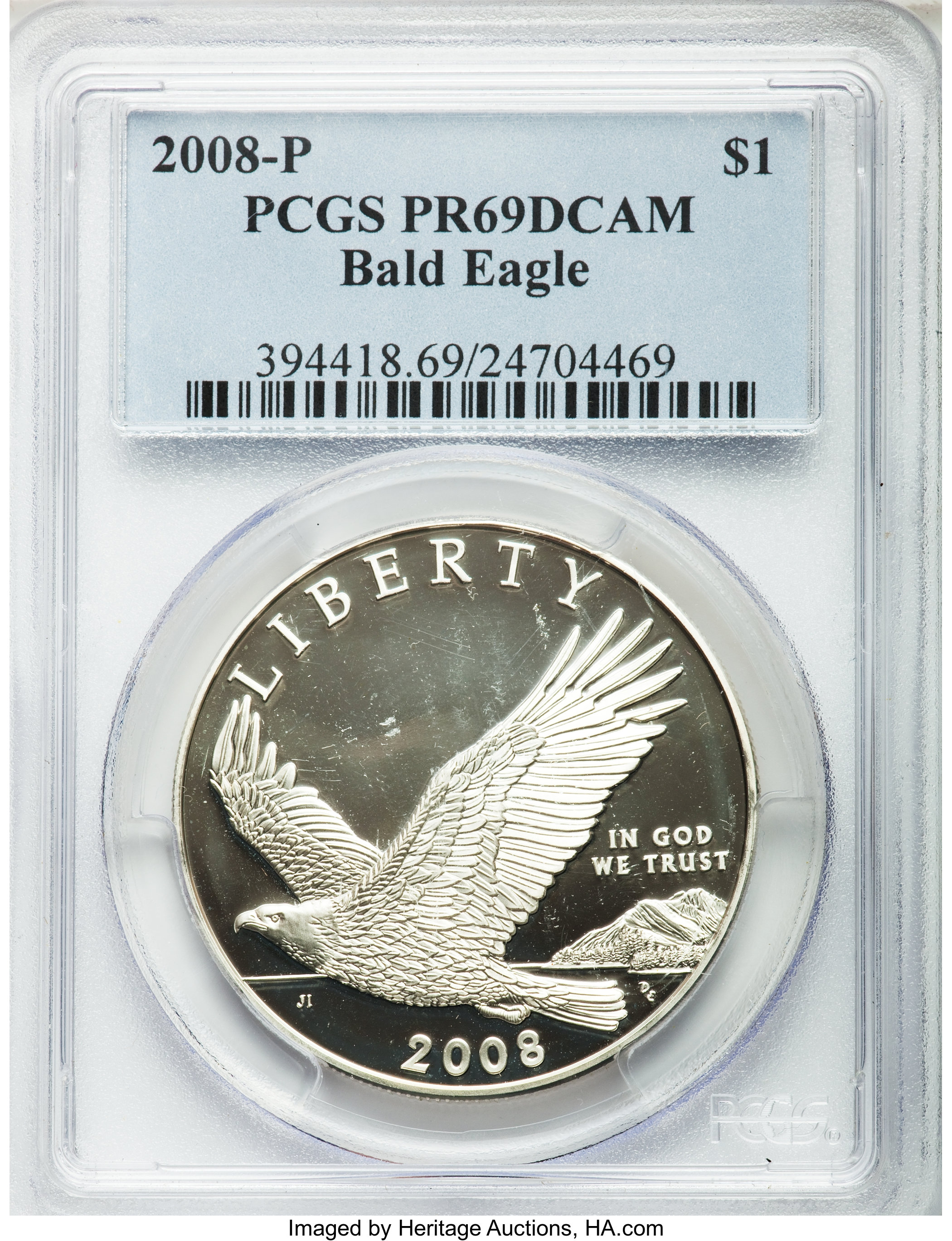 2008-P S$1 Bald Eagle Recovery PR DCAM PR69 DCAM thumbnail 6