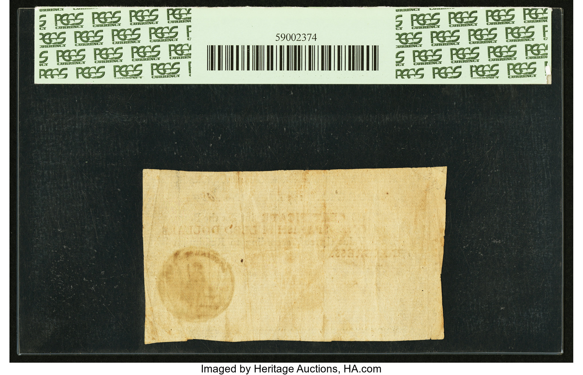 image for: Georgia 1776 $1 Green Seal PCGS Very Fine 30PPQ....