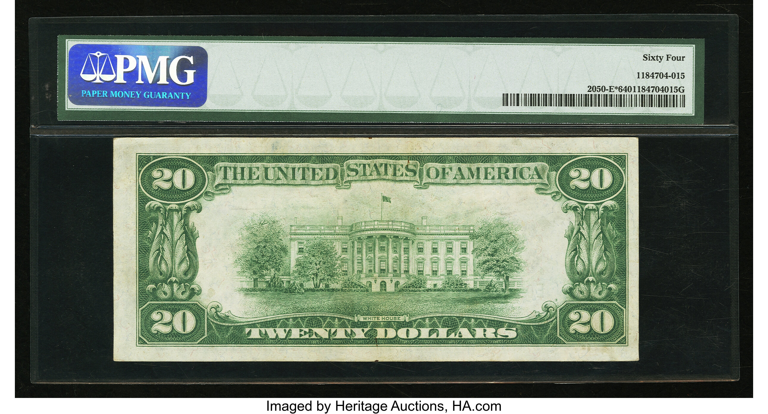 image for: Fr. 2050-E* $20 1928 Federal Reserve Note. PMG Choice Uncirculated 64....