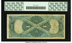 image for: Fr. 25 $1 1875 Legal Tender PCGS Fine 15....