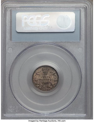 image for: Edward VII "Victorian Leaves" 10 Cents 1909 MS62 PCGS