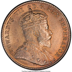 image for: Edward VII "Victorian Leaves" 10 Cents 1909 MS64 PCGS