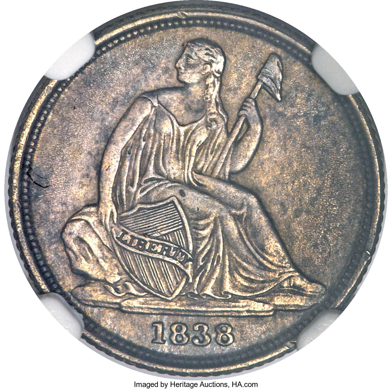 1838-O 10C No Stars MS62 NGC. ...