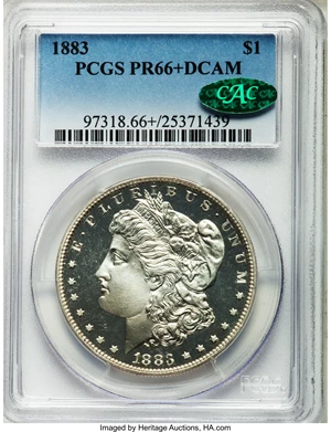 image for: 1883 $1 PR66+ Deep Cameo PCGS. CAC....