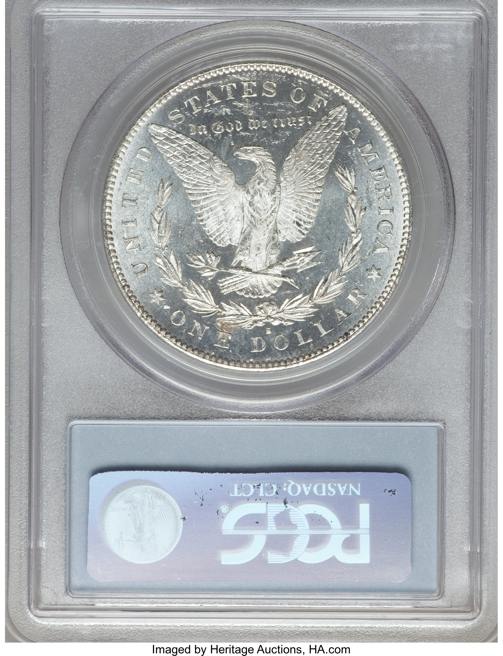 image for: 1879-S $1 Reverse of 1878, VAM-46 MS63 PCGS. Top-100. PCGS Population (7/1). NGC Census: (0/0).From The Parcfeld Collec...