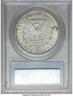 image for: 1888-O $1 Oval O, VAM-6 AU50 PCGS. Top 100. PCGS Population (6/23). NGC Census: (0/0).From The Parcfeld Collection....