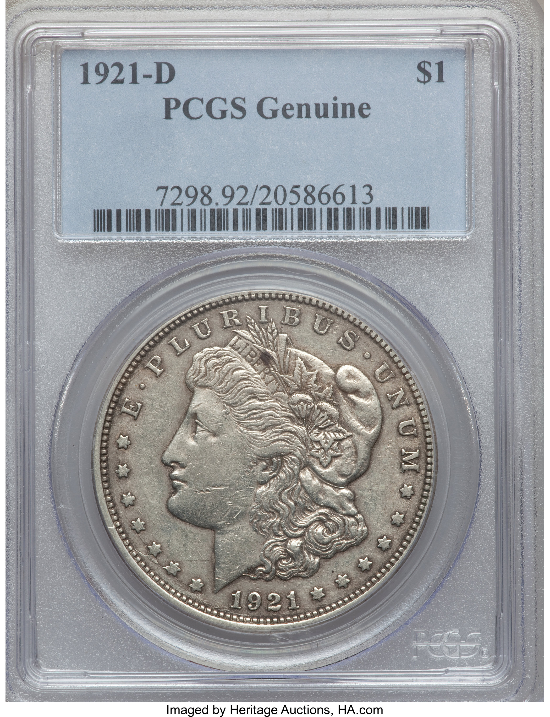1921-D $1 VAM-1H2 PCGS Genuine. The PCGS number ending in .92 suggests cleaning as the reason, or perhaps one of the reason... (Total: 15 coins)