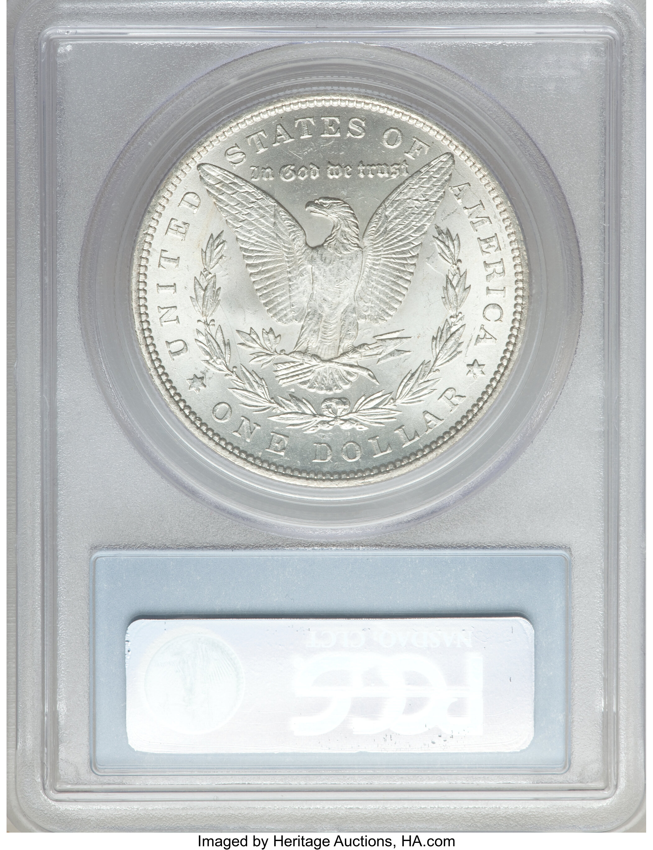 image for: 1884 $1 Partial E Reverse MS64 PCGS. VAM-2A. HOT-50. PCGS Population (40/17). NGC Census: (0/0)....