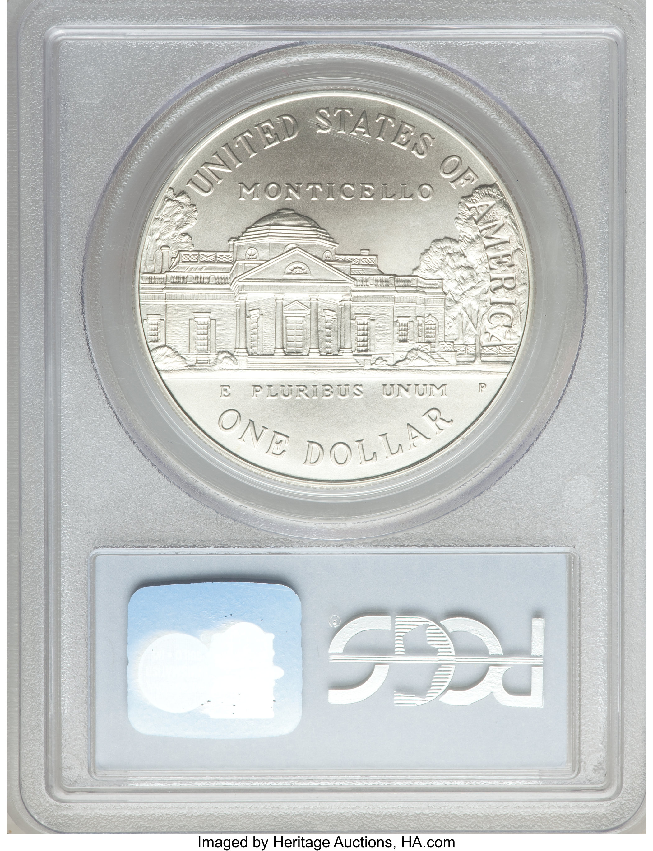 1993 P Jefferson 250th Anniversary of Birth Silver dollar MS