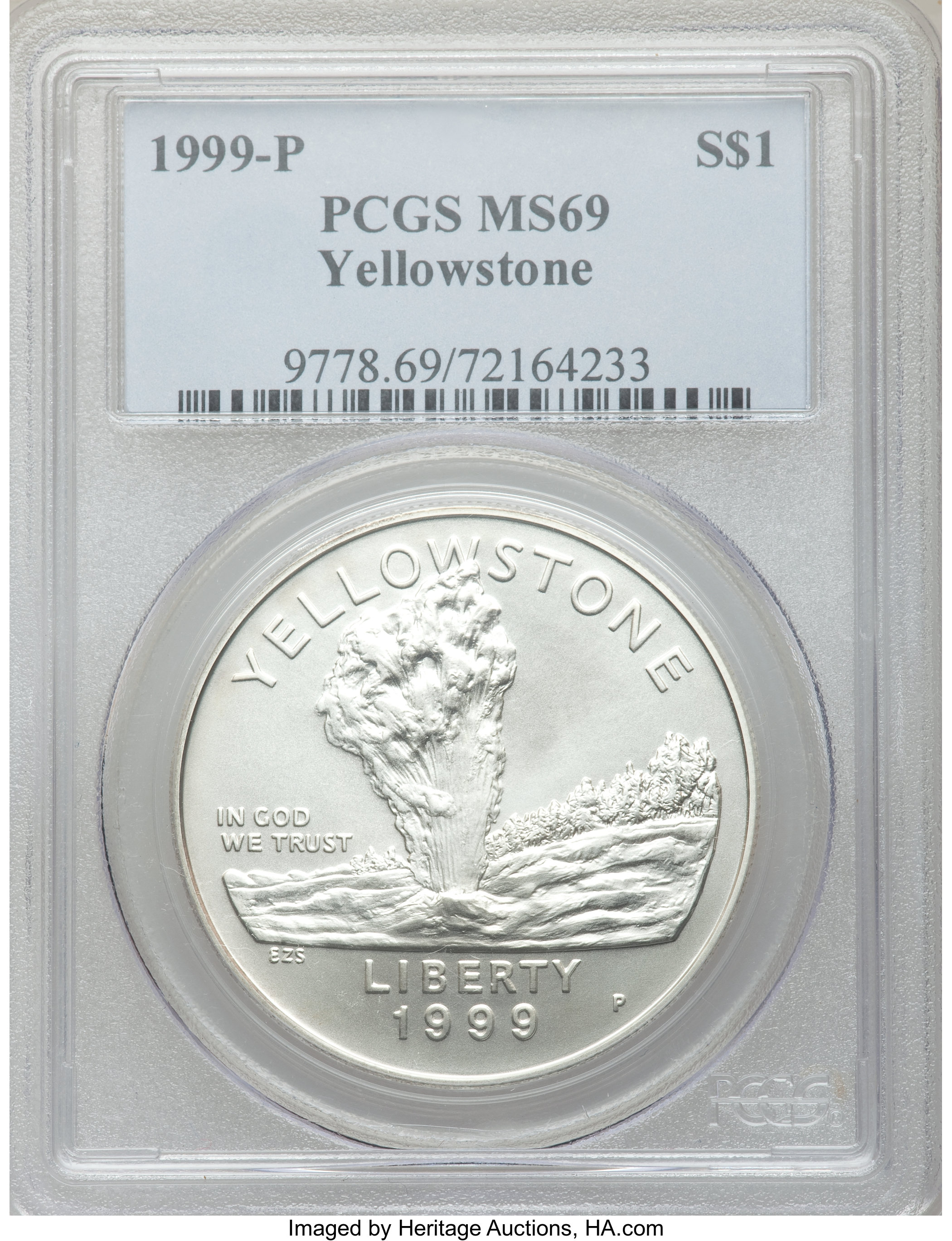 1999-P S$1 Yellowstone National Park MS69 thumbnail 16