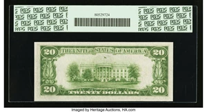 image for: Fr. 2054-E $20 1934 Federal Reserve Note. PCGS Gem New 65PPQ....