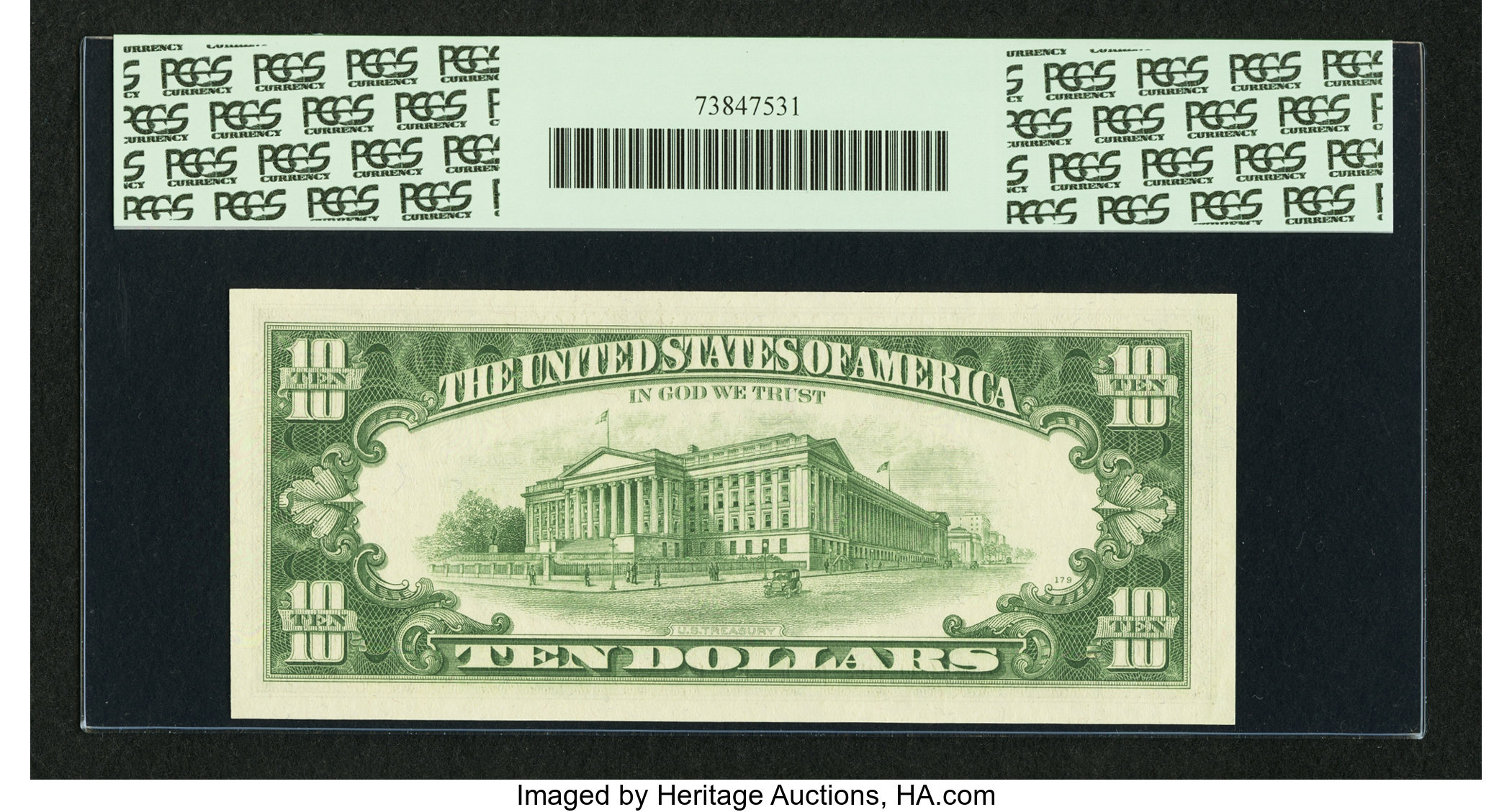 image for: Fr. 2021-B* $10 1969C Federal Reserve Note. PCGS Superb Gem New 67PPQ....