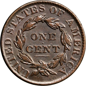 image for: 1830 Matron Head Cent. N-8. Rarity-1. Noyes Die State B. Large Letters. VF Details--Cleaning (PCGS).