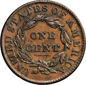 image for: 1832 Matron Head Cent. N-3. Rarity-1. Large Letters. EF-40 (PCGS).
