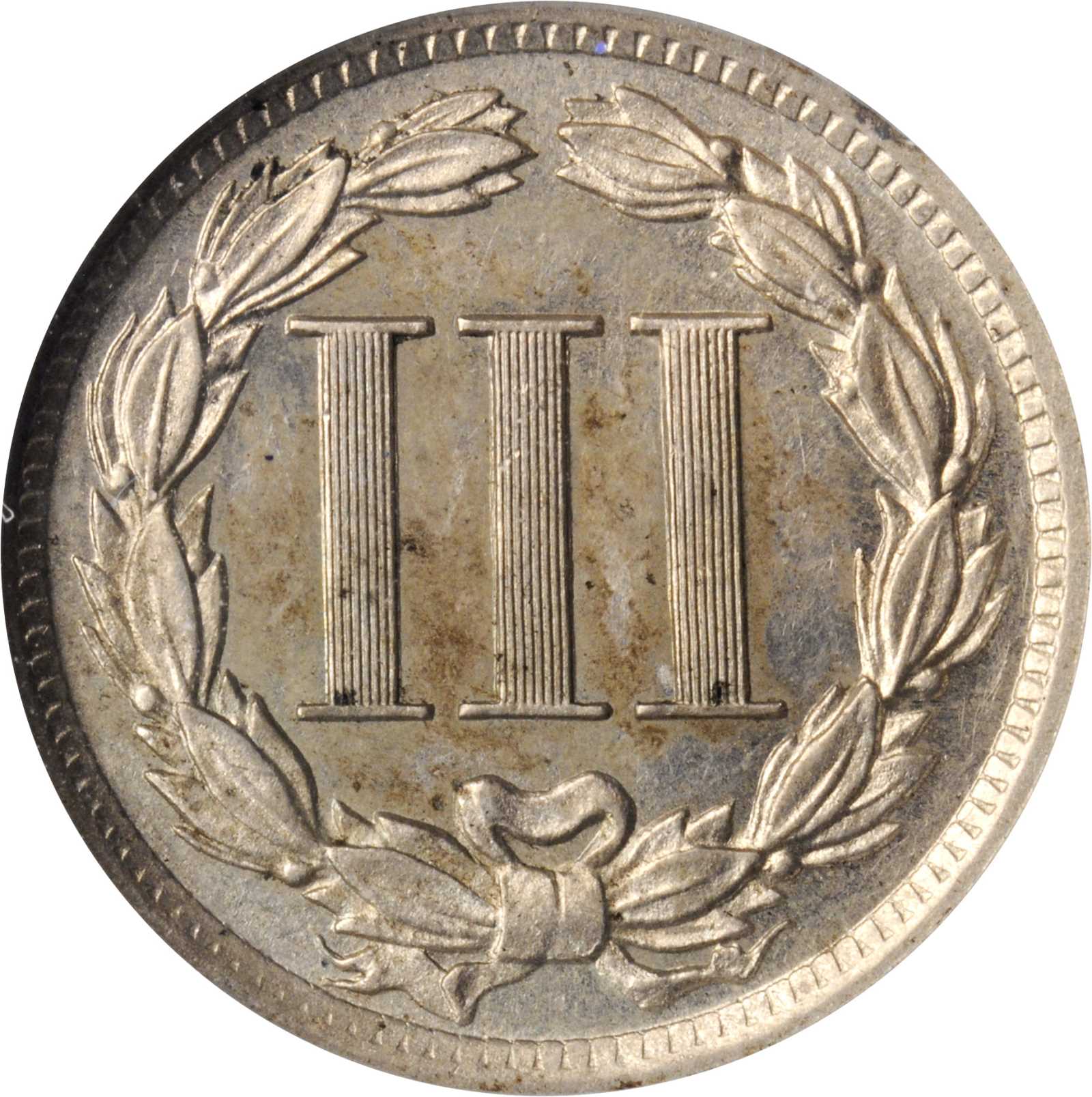 1889 3cN AU55 CAC thumbnail 2