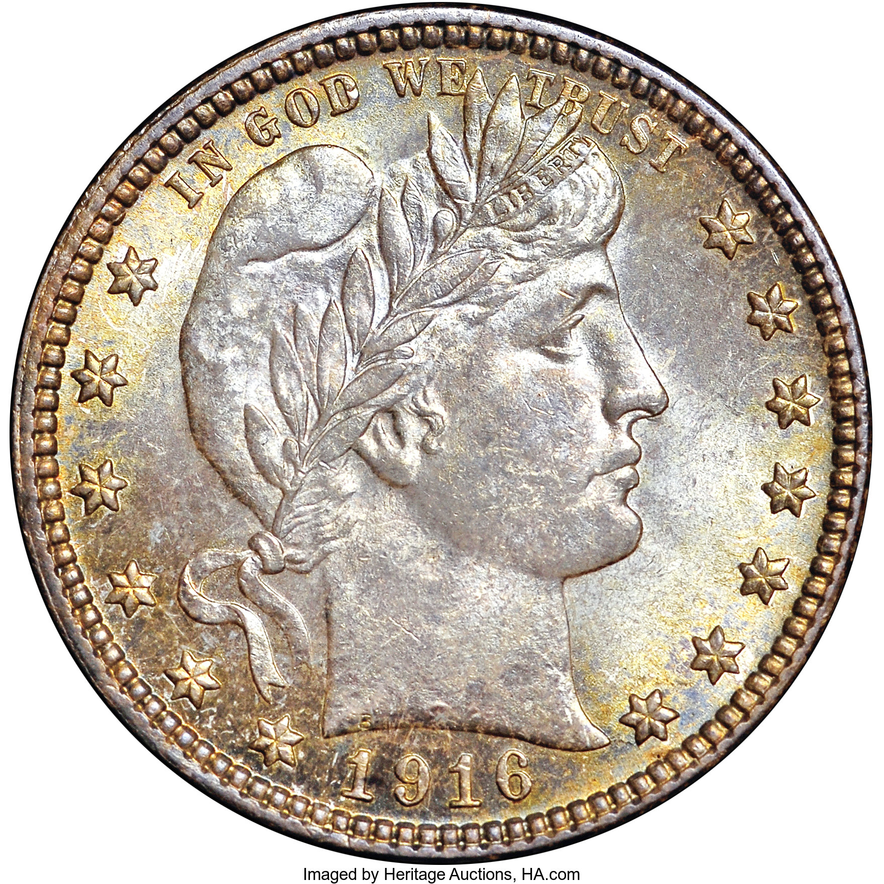 image for: 1916-D 25C MS68 NGC....