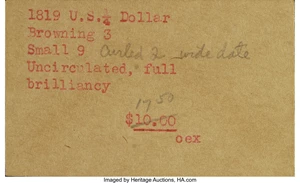 image for: 1819 25C Small 9 MS64+ NGC. CAC. B-3, R.1....