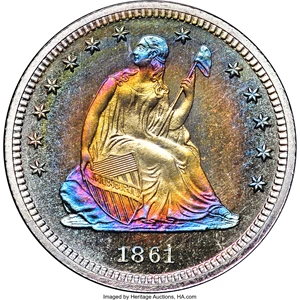 image for: 1861 25C PR68 ★ Cameo NGC. CAC....