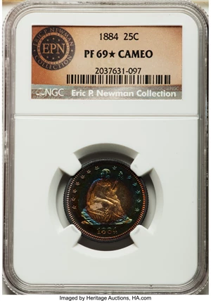 image for: 1884 25C PR69 ★ Cameo NGC....
