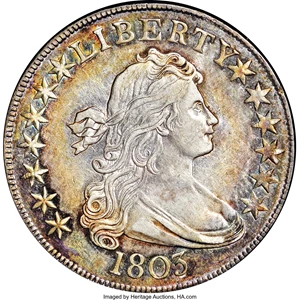 image for: 1803 50C Small 3 AU58 NGC. CAC. O-104, R.3....