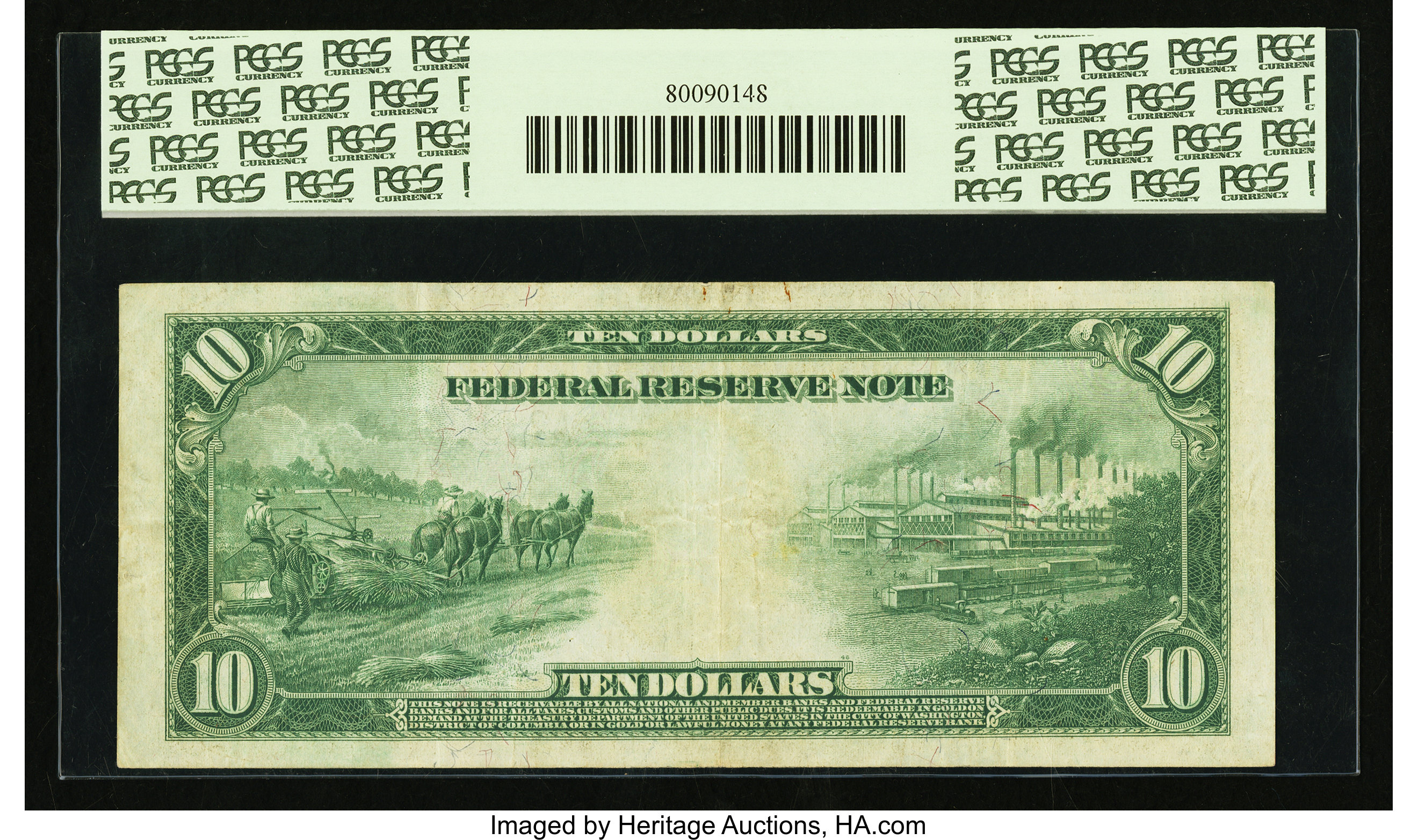 image for: Fr. 904 $10 1914 Federal Reserve Note PCGS Very Fine 25....