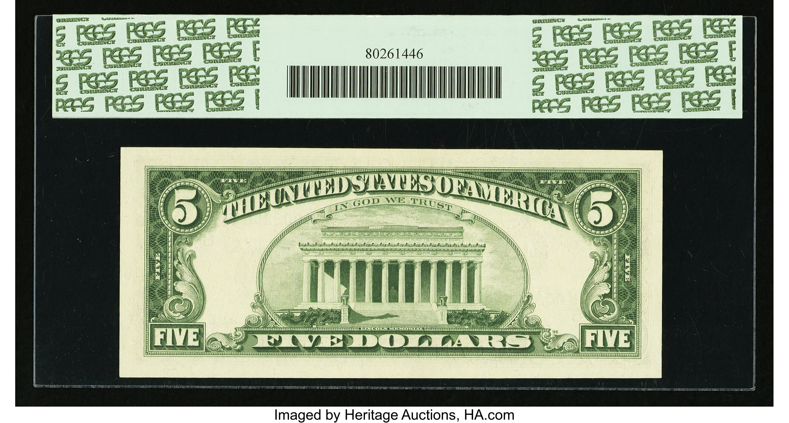 image for: Fr. 1969-H* $5 1969 Federal Reserve Note. PCGS Gem New 65PPQ....