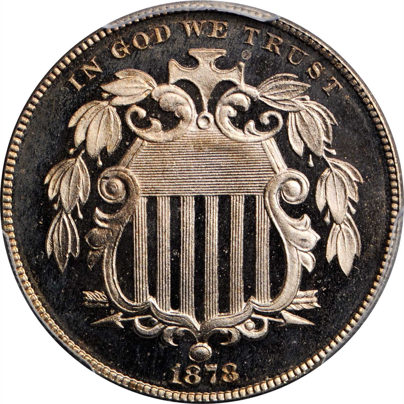 image for: 1878 Shield Nickel. Proof-66+ Deep Cameo (PCGS).
