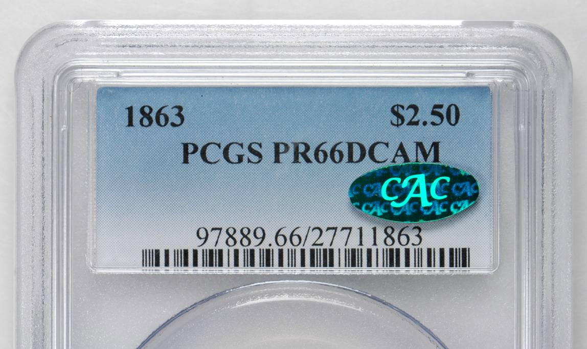 image for: 1863 Liberty Quarter Eagle. Proof-66 Deep Cameo (PCGS). CAC.