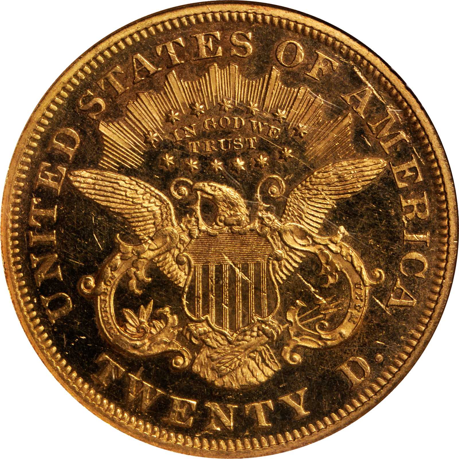 image for: 1876 Liberty Double Eagle. Proof-62 Cameo (NGC).