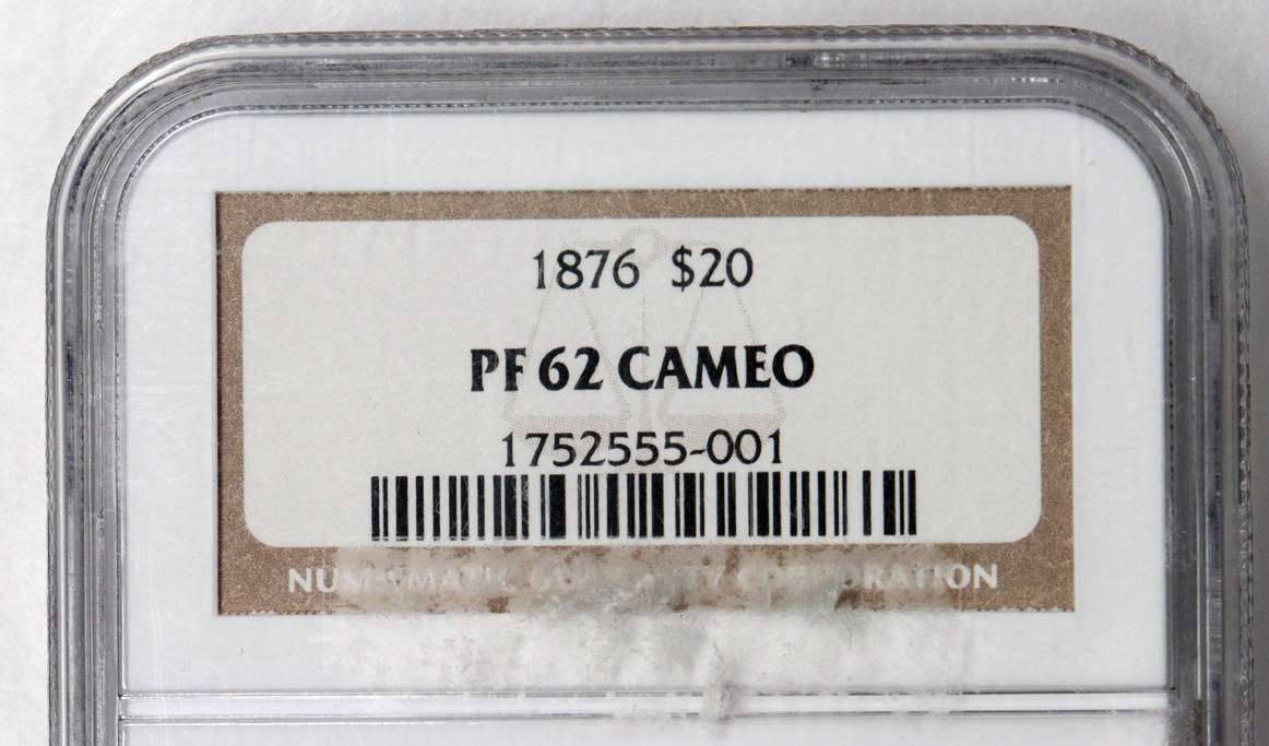 image for: 1876 Liberty Double Eagle. Proof-62 Cameo (NGC).