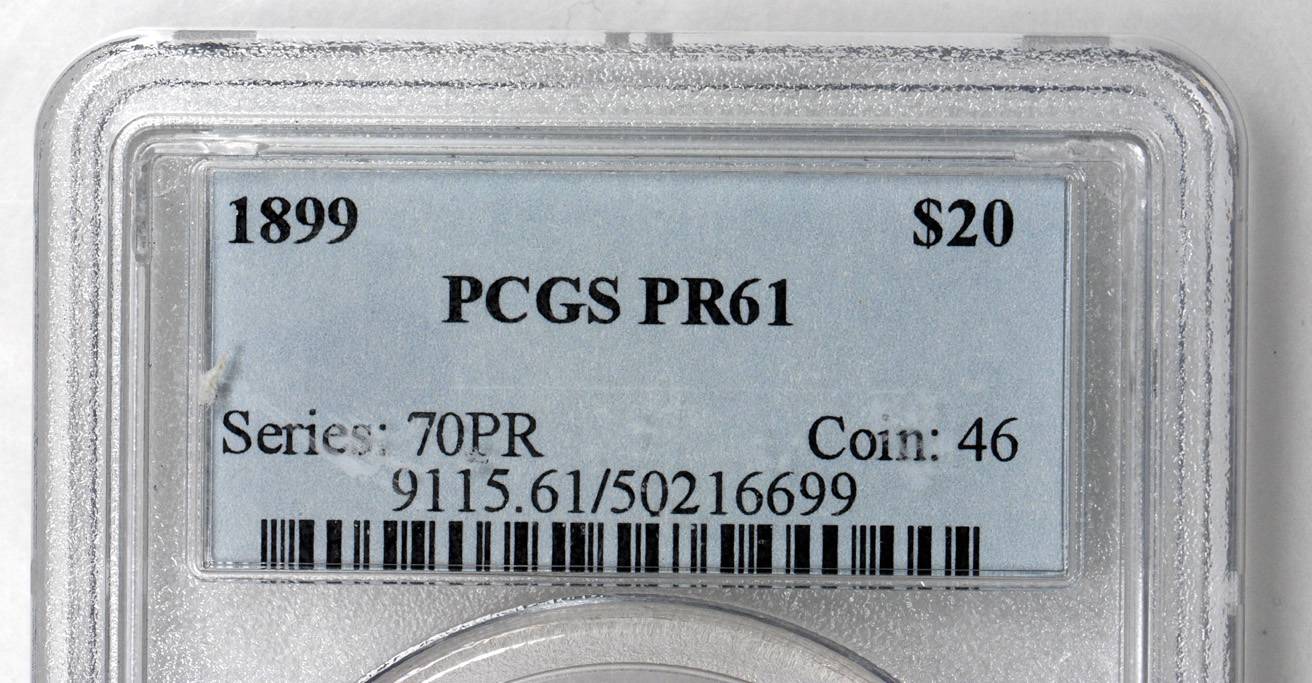 image for: 1899 Liberty Double Eagle. Proof-61 (PCGS).