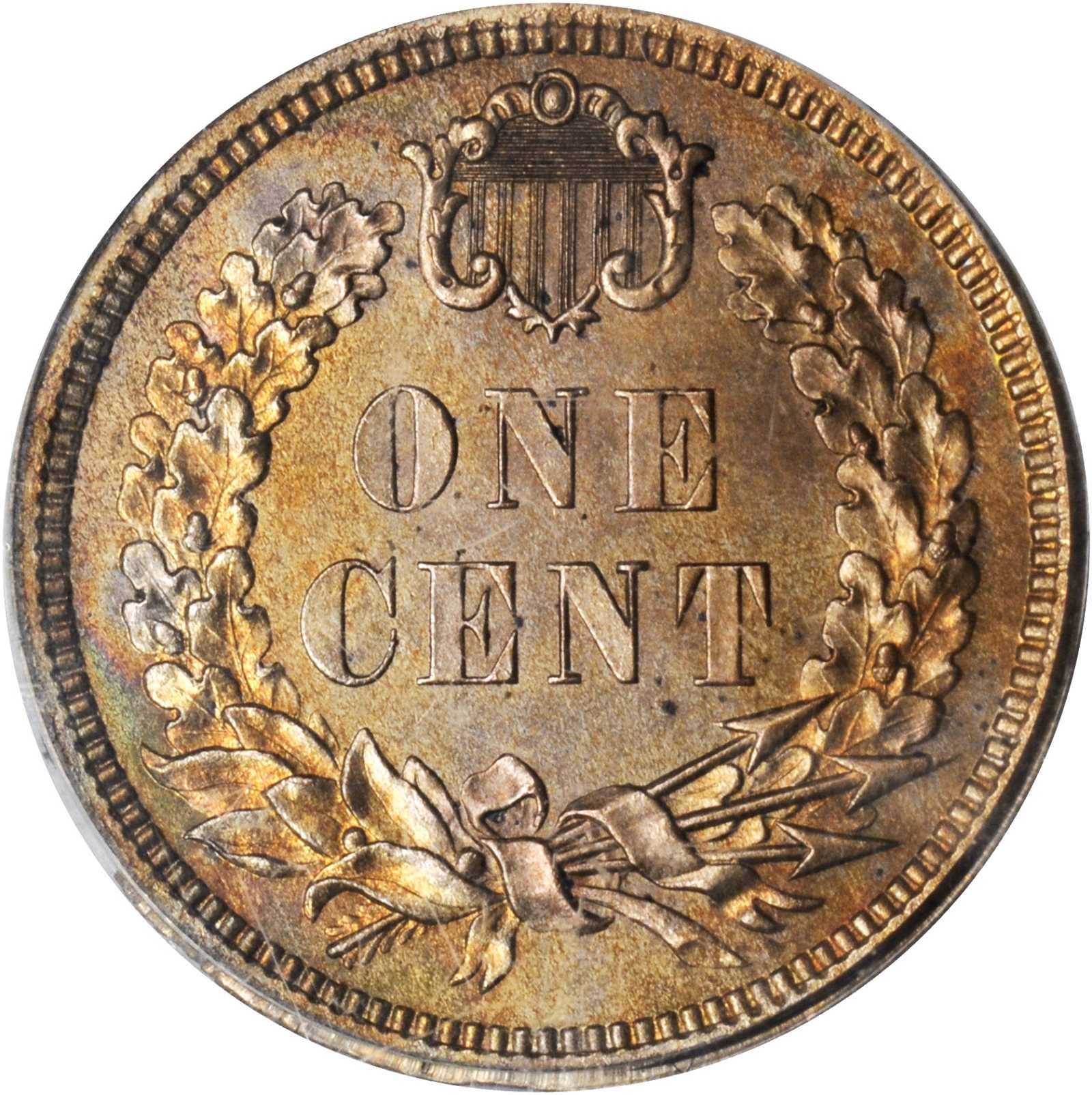 image for: 1858 Pattern Flying Eagle Cent. Judd-198, Pollock-229. Rarity-6-. Copper-Nickel. Plain Edge. Proof-63 (PCGS). OGH. Eagle Eye Photo Seal.