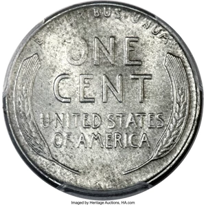 image for: 1944 1C -- Struck on a Zinc-Coated Steel Planchet -- AU58 PCGS....